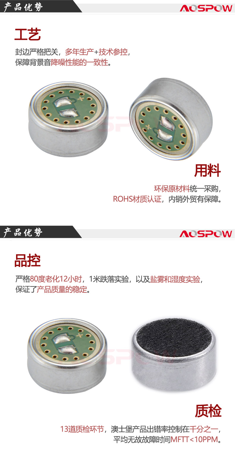 10mm咪頭產品優勢