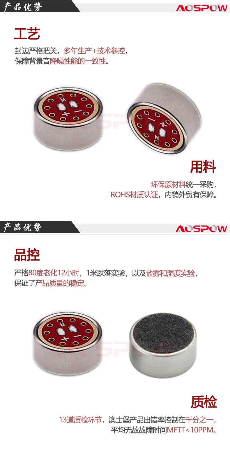 低噪音咪頭產品優勢