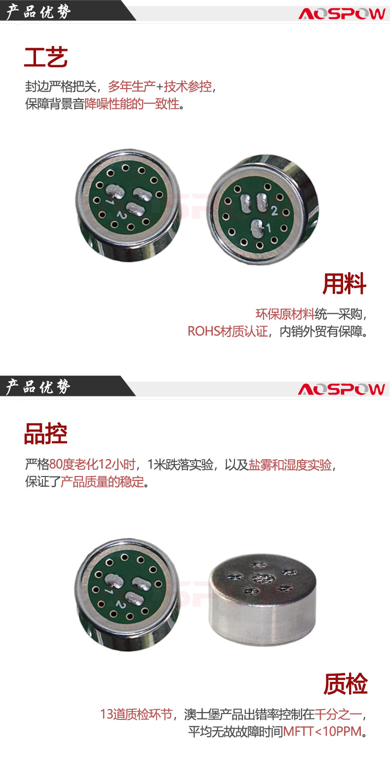 麥克風咪頭產品優勢